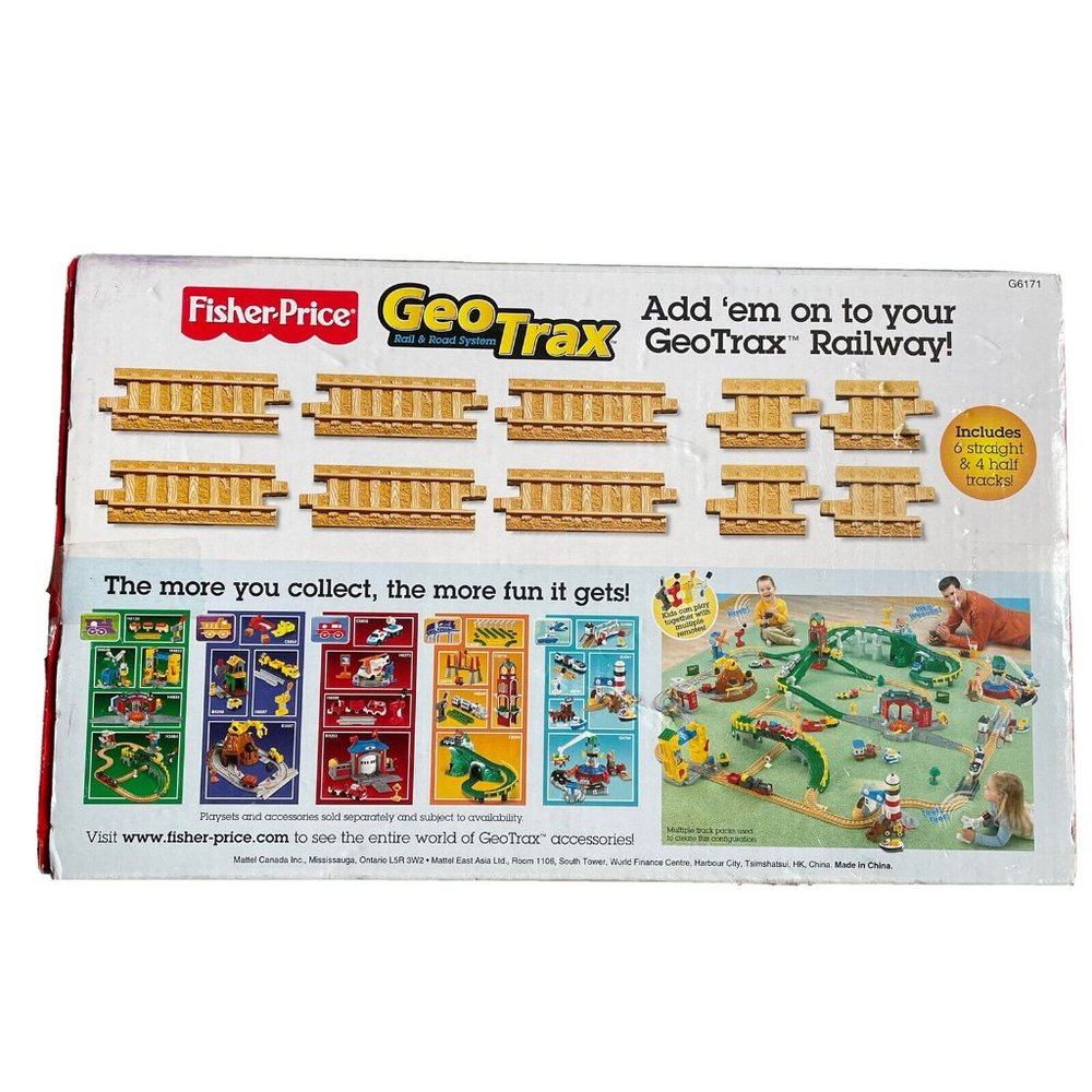 GeoTrax G6171 Rail Track Pack Straights 10 Piece Tan Track Expansion Replacement